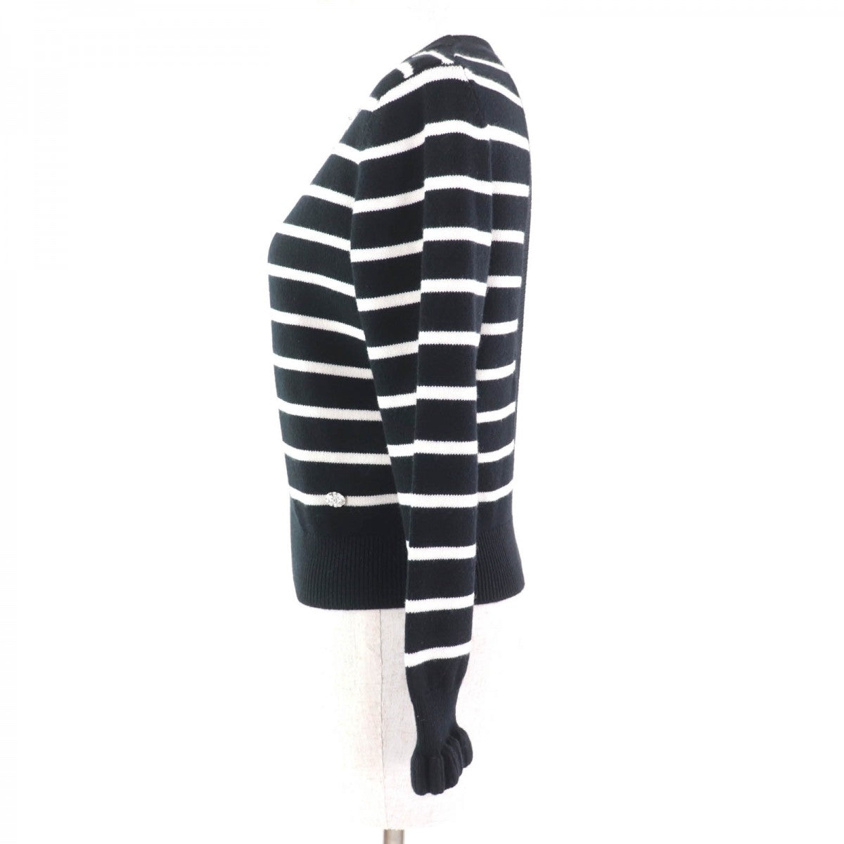 CHANEL knit P74115 cashmere Black White 36