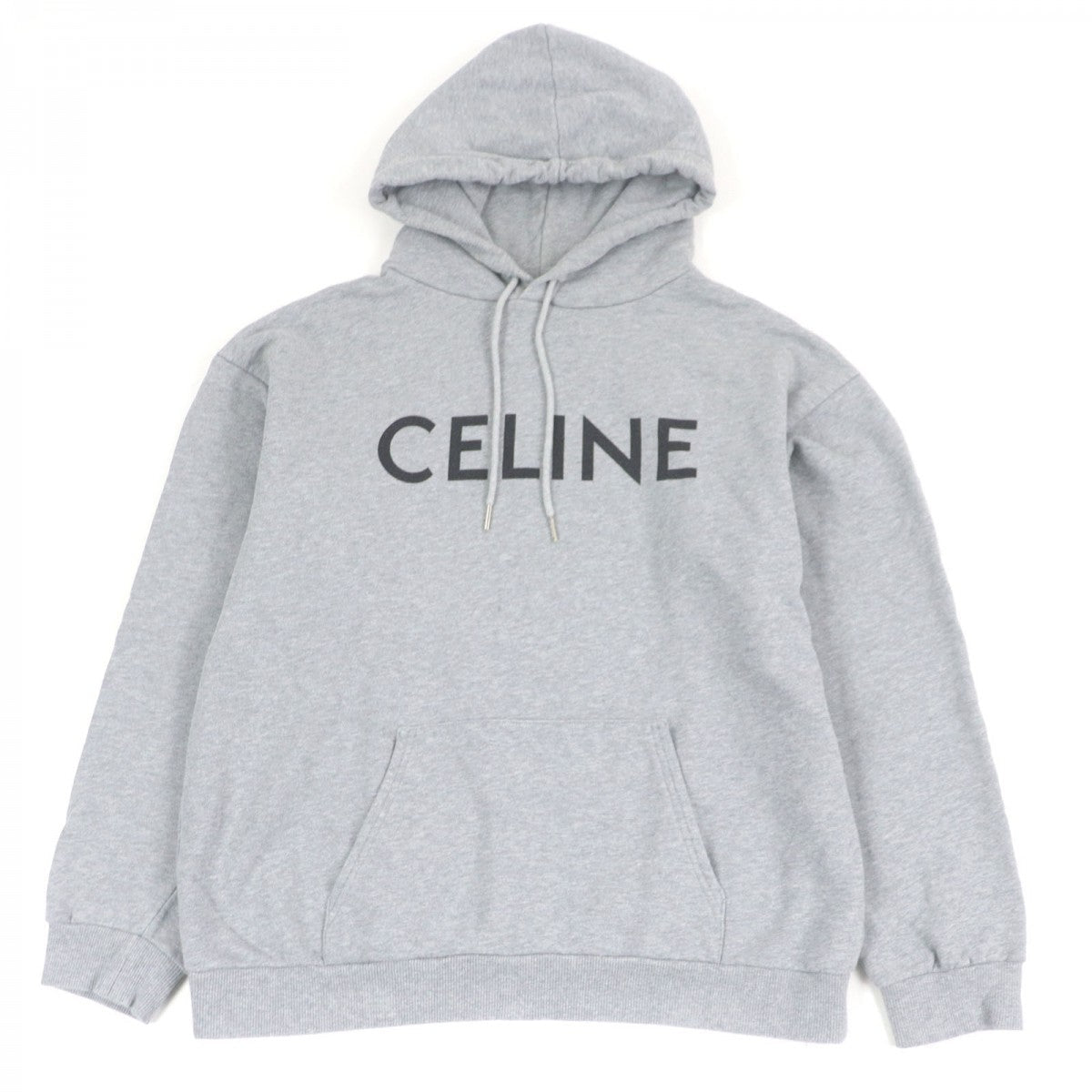 CELINE Hoodie 2Y321670Q cotton gray loose hoodie XL