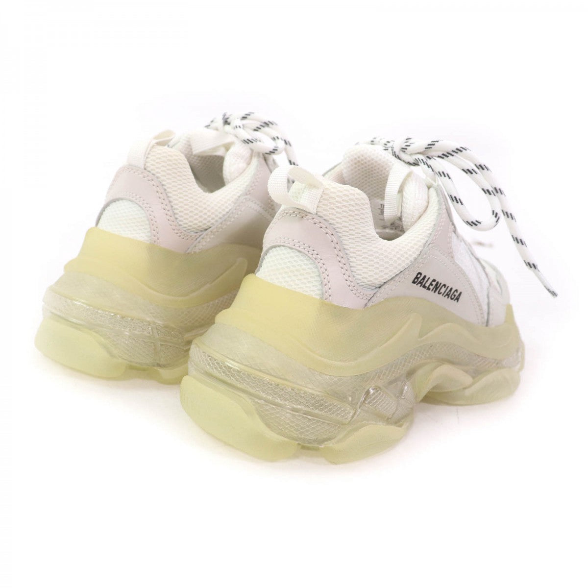 BALENCIAGA sneakers 544351 leather White type Triple S 36