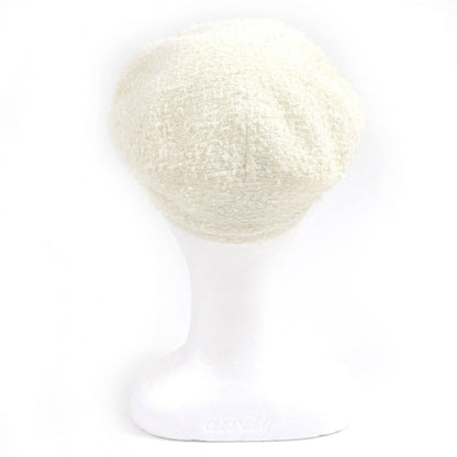 CHANEL beret 19V polyamide white M