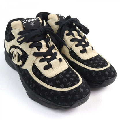 CHANEL sneakers G39232 Suede leather Black beige 42