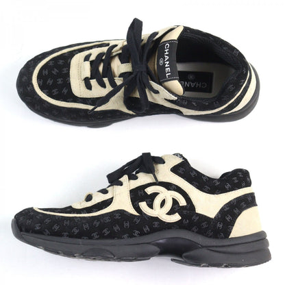 CHANEL sneakers G39232 Suede leather Black beige 42