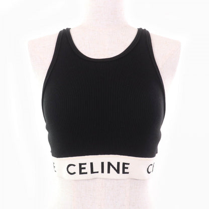 CELINE Tank top 2A68L372N cotton Black/Cream Athlete Bra / Mesh S