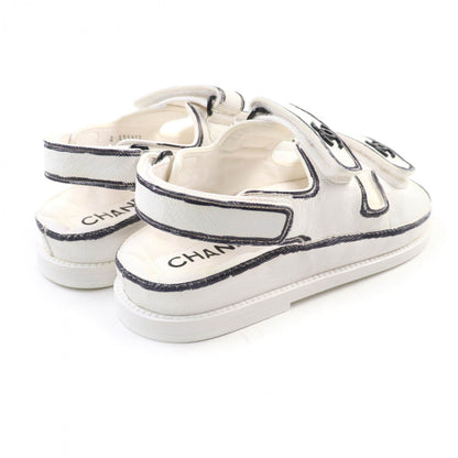 CHANEL Sandals 22C G35927 leather white 35