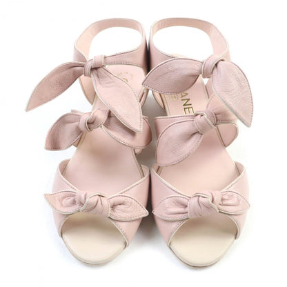 CHANEL Sandals G35297 leather pink 35.5