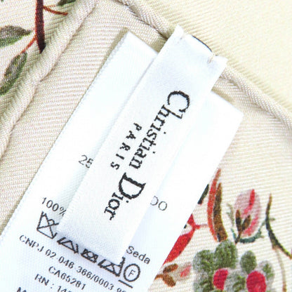 Christian Dior scarf 25JAH090ZKDO silk Beige multicolor Dior Jardin d'Hiver 90 Square Scarf