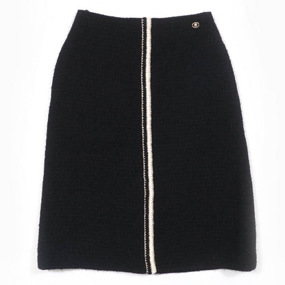 CHANEL skirt P64628V19676 wool black 34