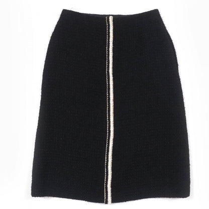 CHANEL skirt P64628V19676 wool black 34