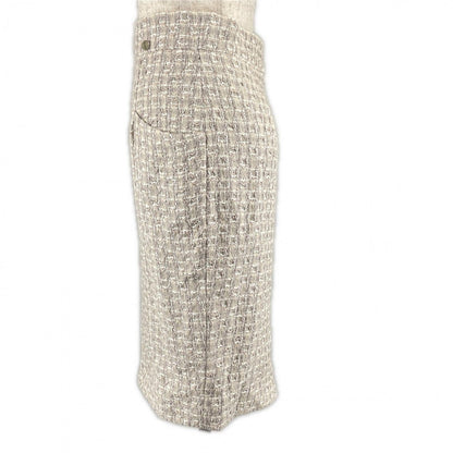 CHANEL Tweed skirt P47766 Viscose (rayon) beige 36