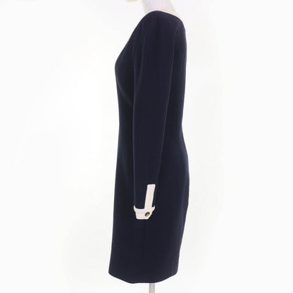 CHANEL one piece cotton Navy 36