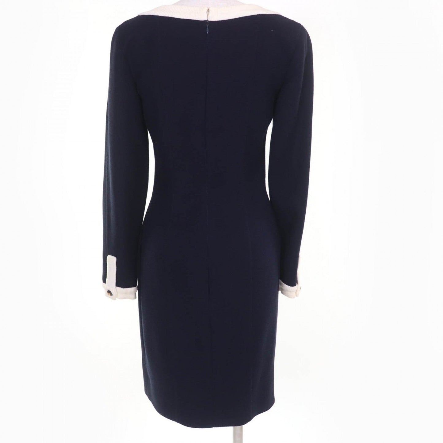 CHANEL one piece cotton Navy 36