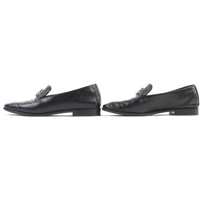 CHANEL loafers G45008 leather black 35.5