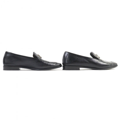 CHANEL loafers G45008 leather black 35.5