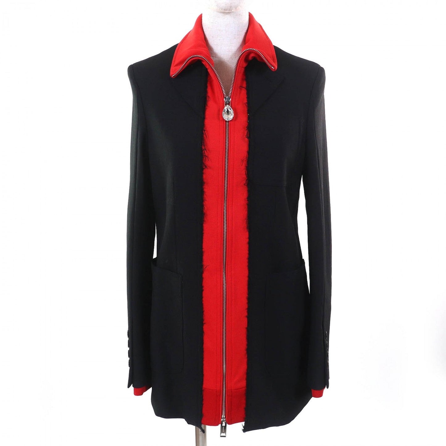 BURBERRY Track jacket 4562545 linen Black red 38