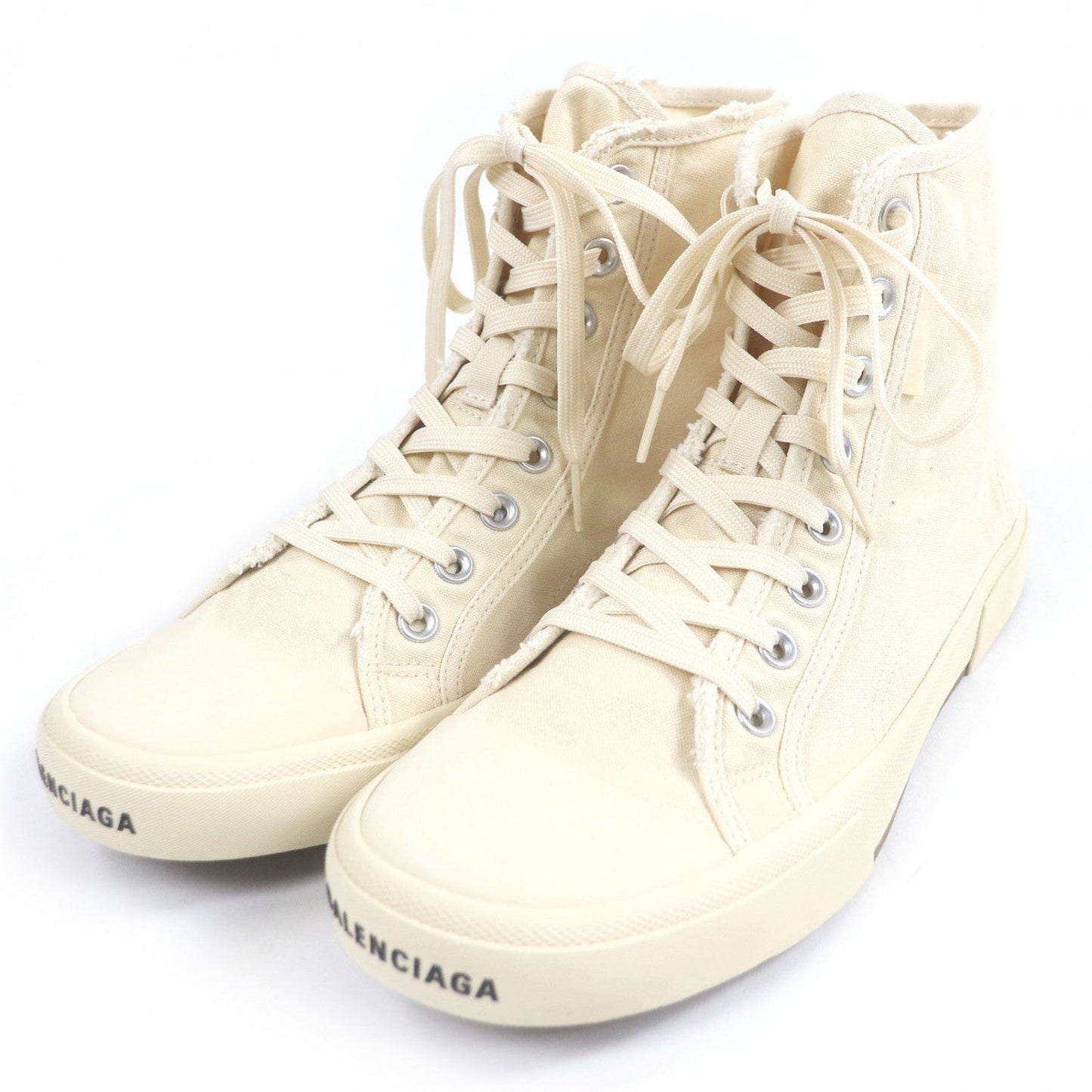 BALENCIAGA High cut sneakers 688752 canvas Ivory PARIS HIGH TOP 43