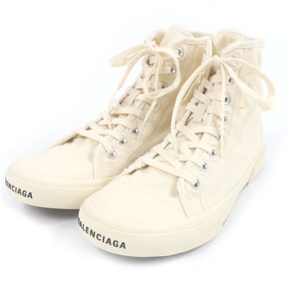 BALENCIAGA High cut sneakers 688752 canvas Ivory PARIS HIGH TOP 28.5