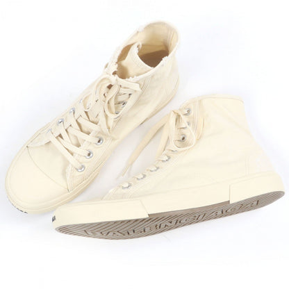 BALENCIAGA High cut sneakers 688752 canvas Ivory PARIS HIGH TOP 28.5