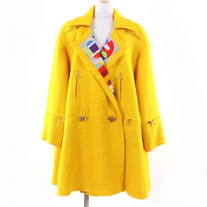 CHANEL coat P50353W05578 wool yellow 38