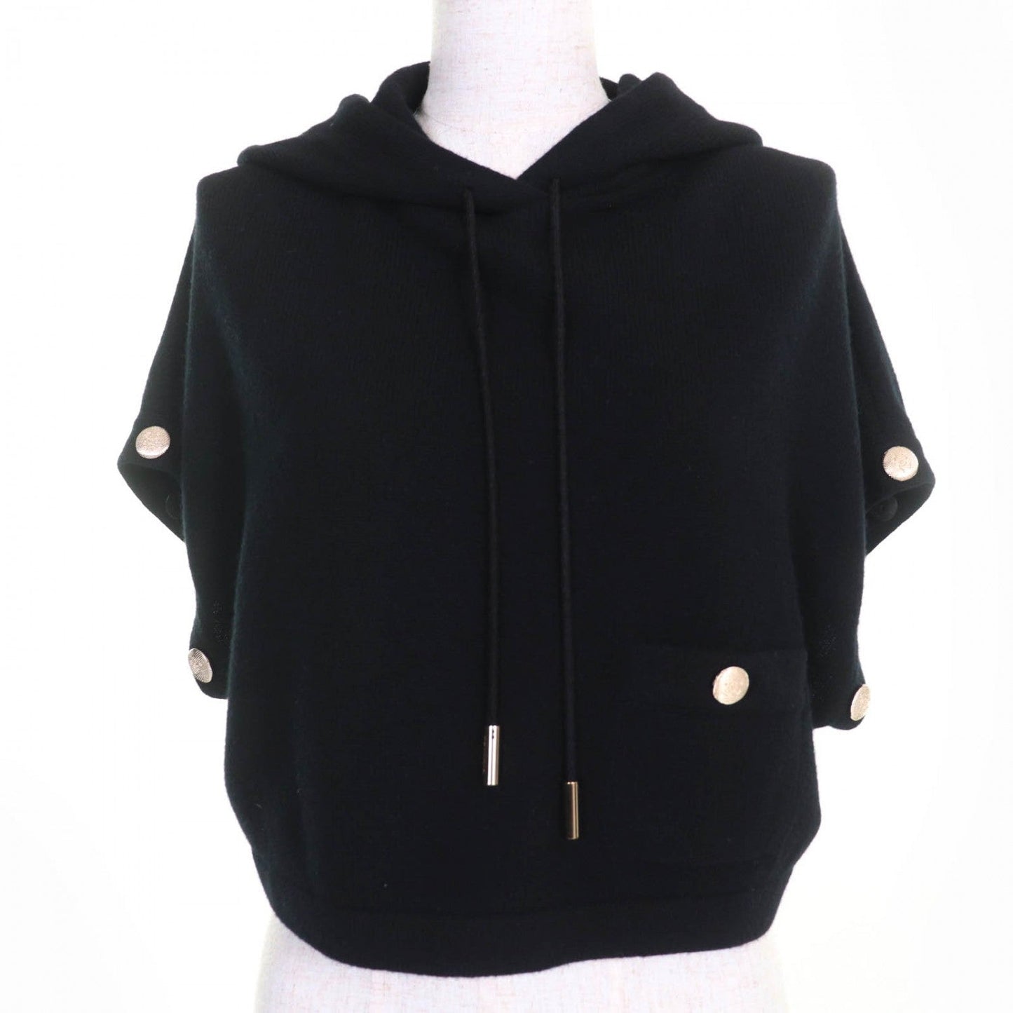 CHANEL Hoodie P72799K10443 cashmere black 34