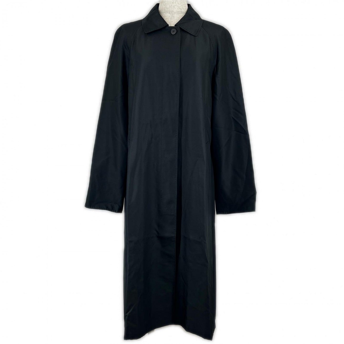 BURBERRY LONDON Stainless collar coat FD257-305-09 silk black 9