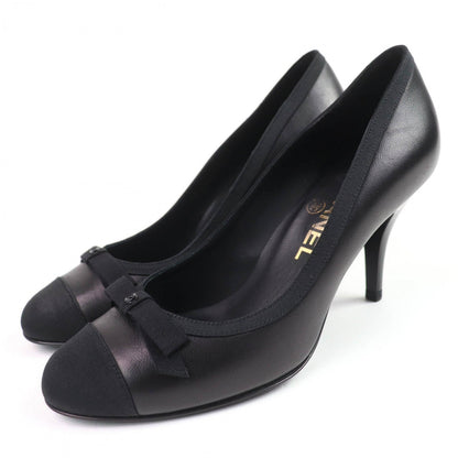 CHANEL pumps 09A G26728Y01590 leather black 35.5