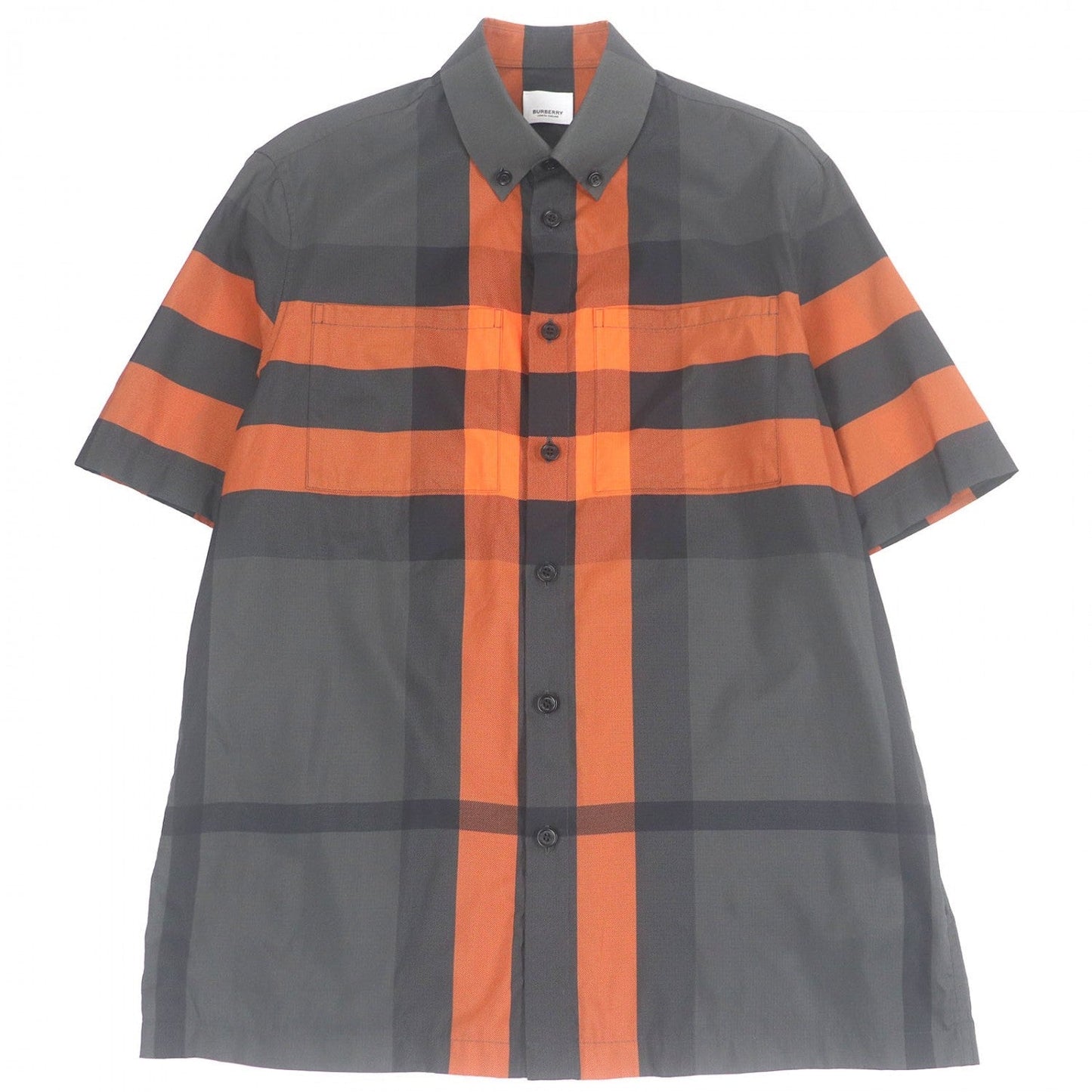 BURBERRY Short sleeve shirt 8041532 polyamide Gray orange S