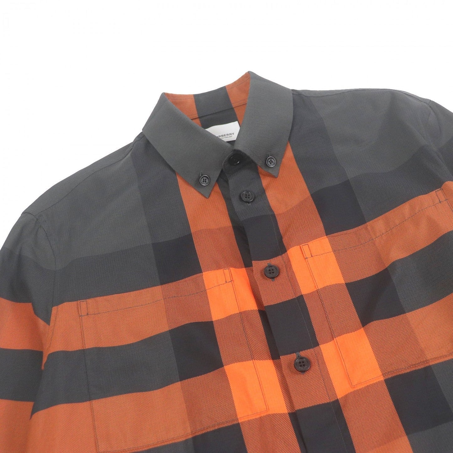 BURBERRY Short sleeve shirt 8041532 polyamide Gray orange S