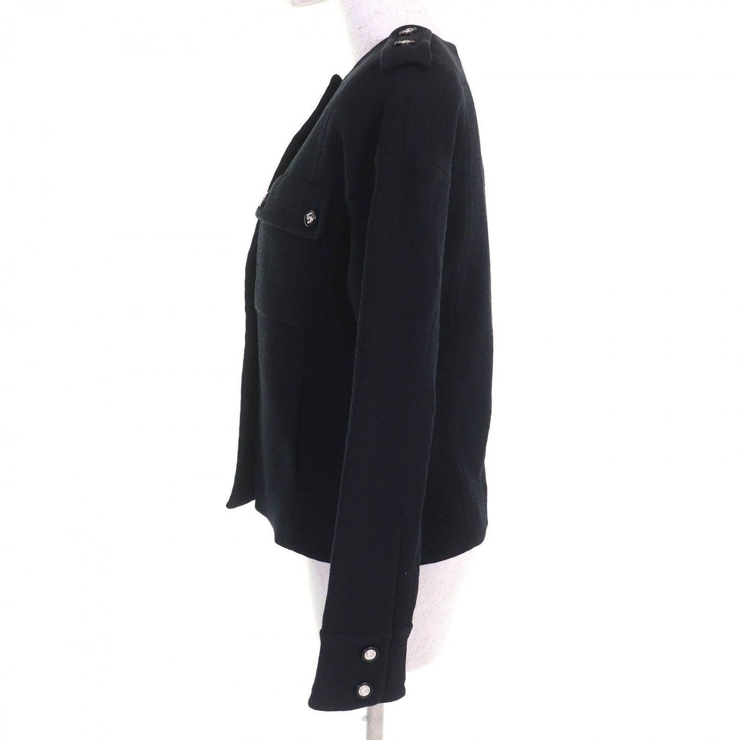 CHANEL No color jacket 21S P70545 cotton black 34