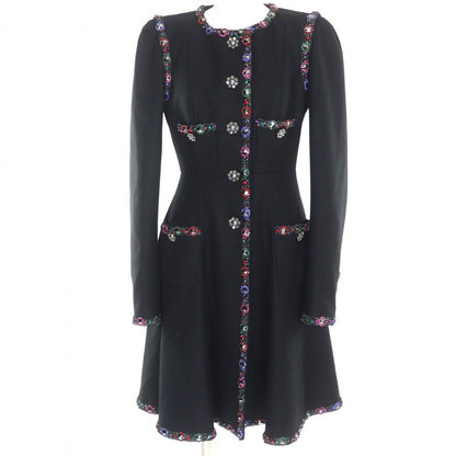 CHANEL coat 08A P33336V24161 wool black 38