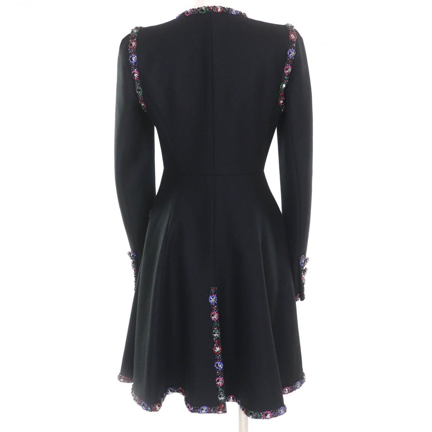 CHANEL coat 08A P33336V24161 wool black 38