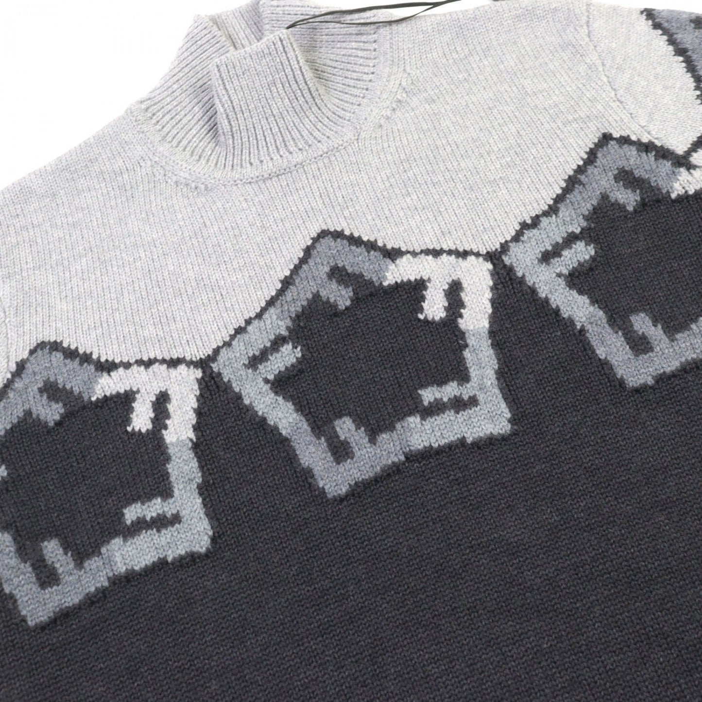FENDI knit FZX025 wool Gray type 48
