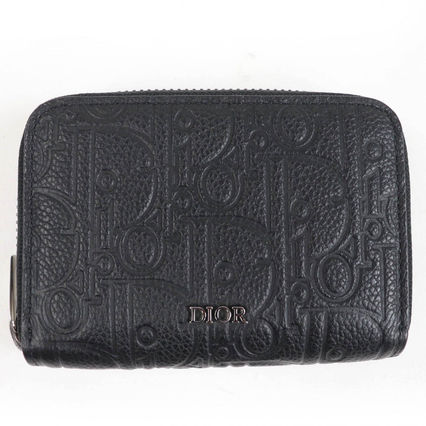 Dior Coin case 2ESBC316FLG leather black Zip coin case