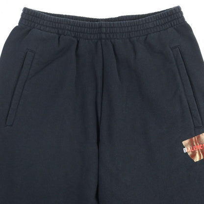 BALENCIAGA Pants 740028 cotton black Laurel Baggy Sweatpants XS