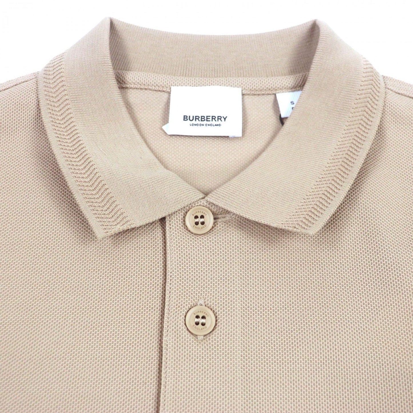 BURBERRY Short sleeve polo shirt 8057088 cotton beige S