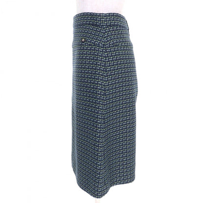 CHANEL skirt P55951V38257 cotton Navy Green type 36