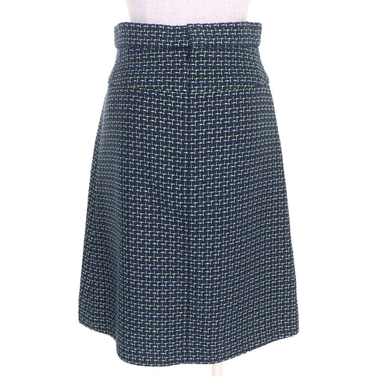 CHANEL skirt P55951V38257 cotton Navy Green type 36