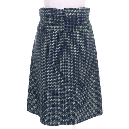 CHANEL skirt P55951V38257 cotton Navy Green type 36