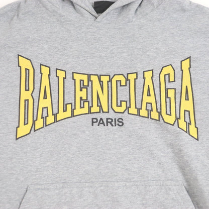 BALENCIAGA Hoodie 807999 cotton gray BOXING LINED HOODIE L