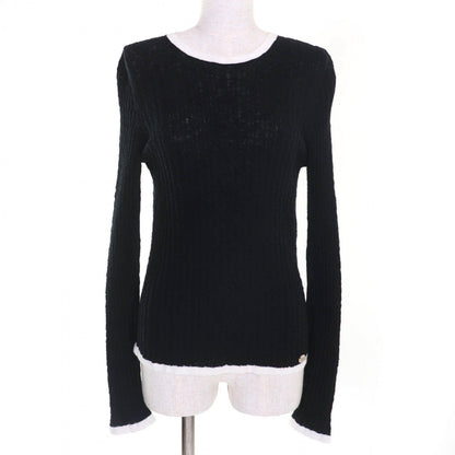 CHANEL knit P72076 cotton Black White 38
