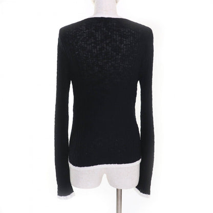 CHANEL knit P72076 cotton Black White 38
