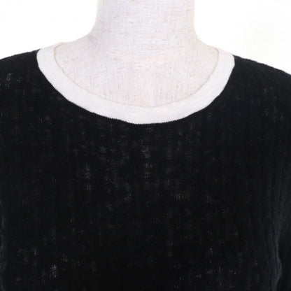 CHANEL knit P72076 cotton Black White 38