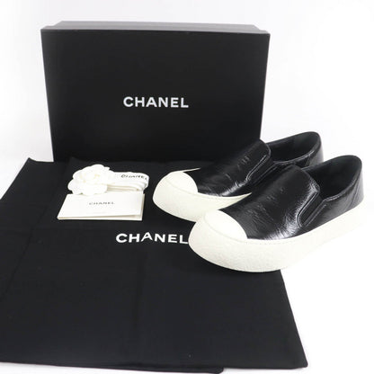 CHANEL sneakers 24P G45559 leather black 39