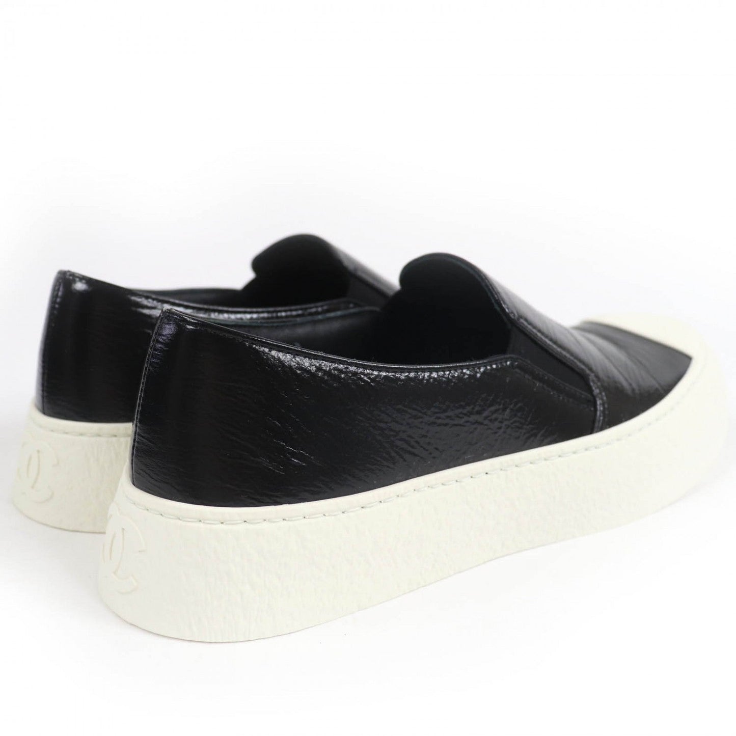 CHANEL sneakers 24P G45559 leather black 39