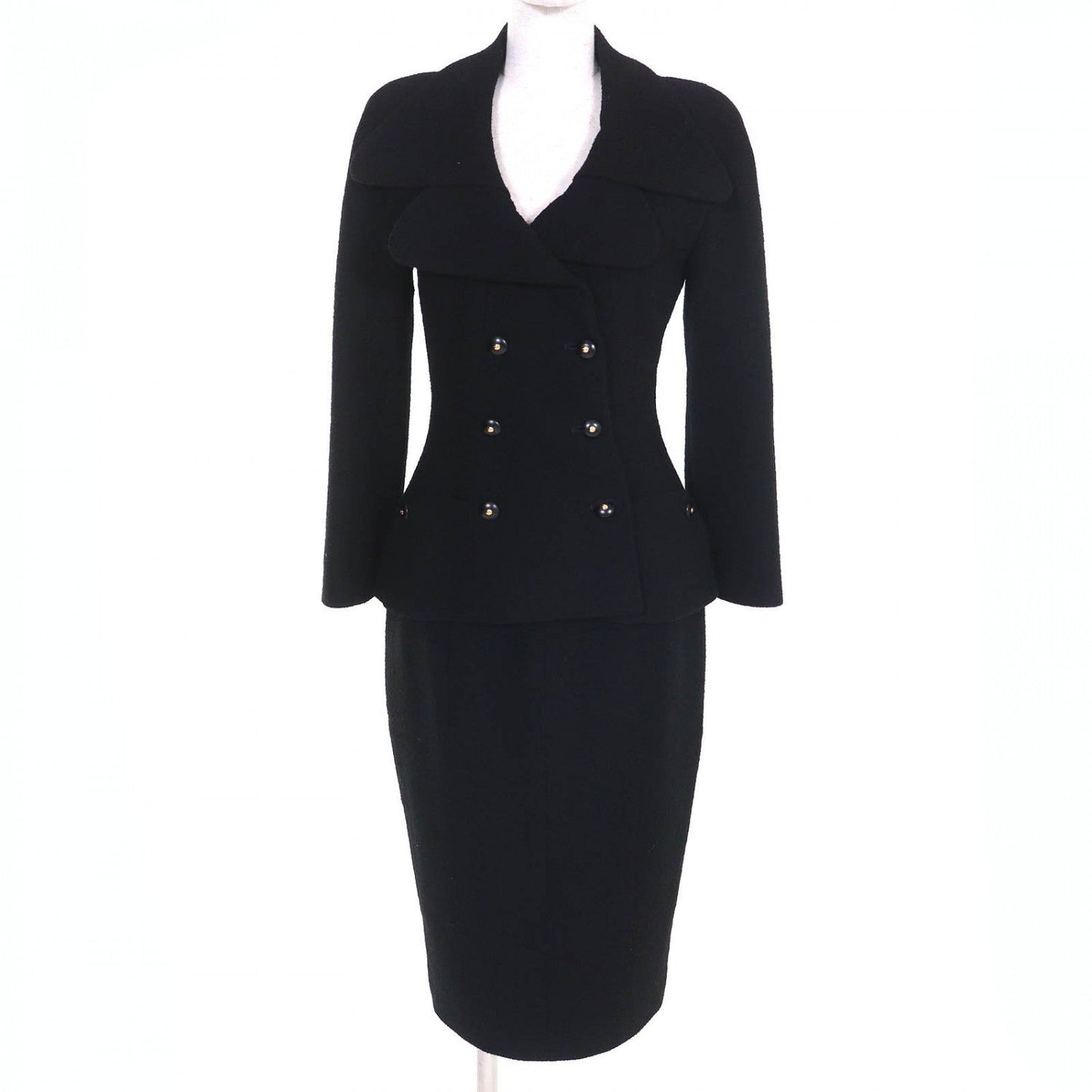 CHANEL setup 95A P05816 wool black 38
