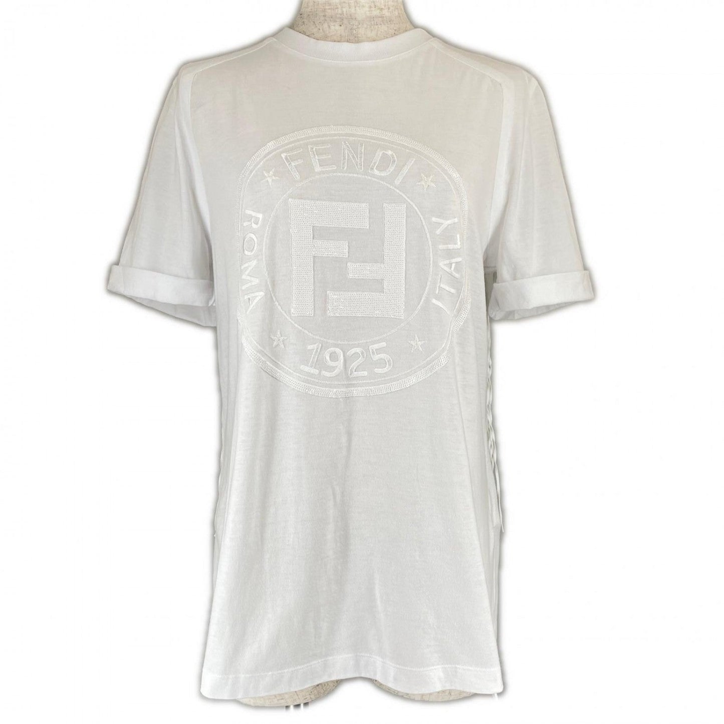 FENDI Short sleeve T-shirt FS7111 cotton white XXS