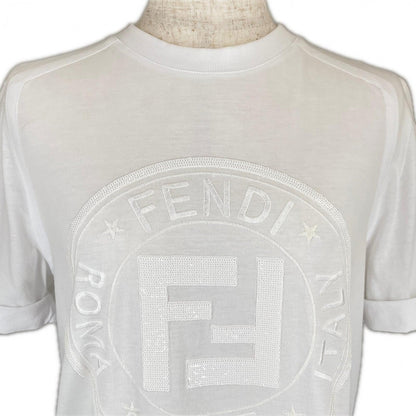 FENDI Short sleeve T-shirt FS7111 cotton white XXS