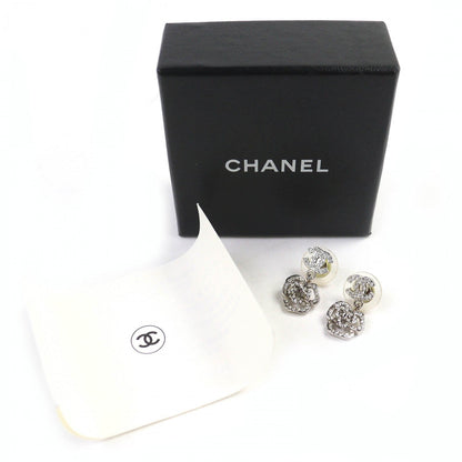 CHANEL Pierce 07A metal Silver COCO Mark Camelia