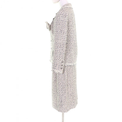 CHANEL setup 04A P23949/P23976 cotton Multi Jacket 38/Skirt 40
