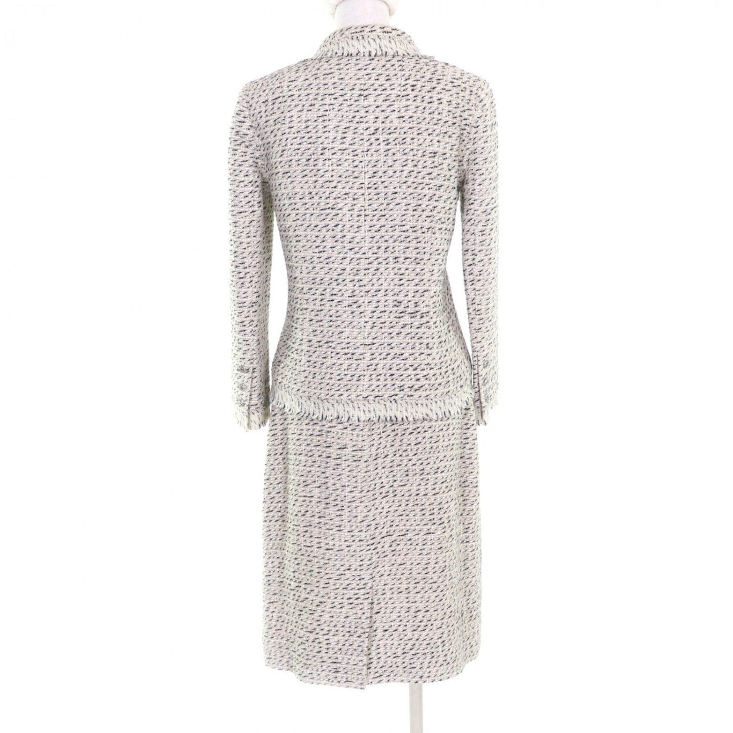 CHANEL setup 04A P23949/P23976 cotton Multi Jacket 38/Skirt 40