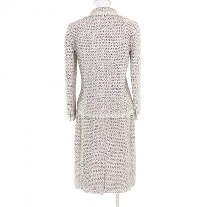 CHANEL setup 04A P23949/P23976 cotton Multi Jacket 38/Skirt 40